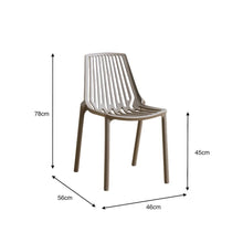 Set de 4 Sillas Tanger, Taupe, con Espaldar y Diseño Moderno