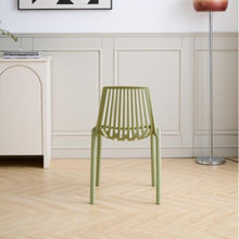 Set de 4 Sillas Tanger, Verde Olivo, con Espaldar y Diseño Moderno