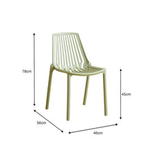 Silla Tanger, Verde Olivo, con espaldar y diseño moderno