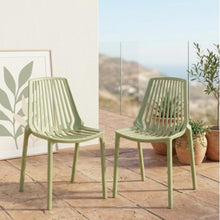Set de 4 Sillas Tanger, Verde Olivo, con Espaldar y Diseño Moderno