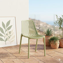 Set de 4 Sillas Tanger, Verde Olivo, con Espaldar y Diseño Moderno