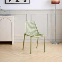 Set de 4 Sillas Tanger, Verde Olivo, con Espaldar y Diseño Moderno