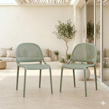 Silla Tolondo, Verde Olivo, con Espaldar Redondo Transpirable y Diseño Minimalista