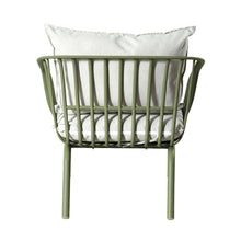 Sala de Exterior Sorrento, Verde Olivo, Con Cojines Beige, 4 Piezas