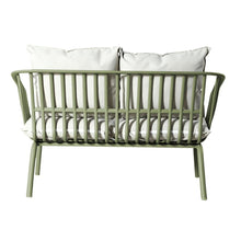 Sala de Exterior Sorrento, Verde Olivo, Con Cojines Beige, 4 Piezas