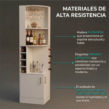 Bar Esquinero Celeste, Blanco Nevado, con Dos Puertas y Espacio Porta Copas ZF