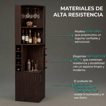 Bar Esquinero Celeste, Wengue, con Dos Puertas y Espacio Portacopas