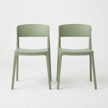 Set de 2 Sillas Mónaco, Color Verde, con Espaldar y Diseño Moderno