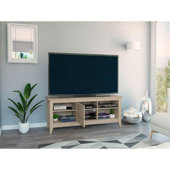 Mesa Para Tv Sarume, Beige, con Puerta 65 Pulgadas