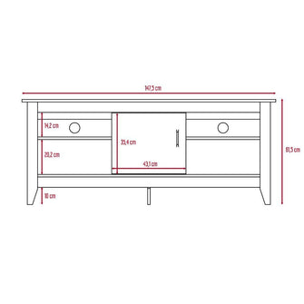 Mesa Para Tv Sarume, Beige, con Puerta 65 Pulgadas