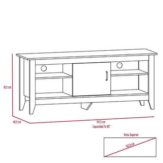 Mesa Para Tv Sarume, Beige, con Puerta 65 Pulgadas