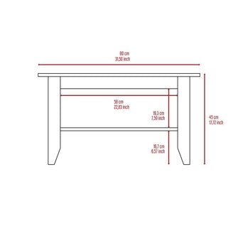 Mesa de Centro Sarume, Wengue, con Entrepaño Inferior  ZF