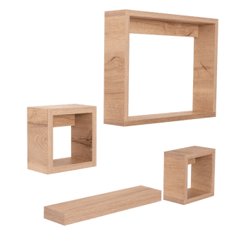 Set de Repisas Amelia, Beige, X8 Unidades - VIRTUAL MUEBLES