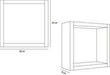 Set de Repisas Cuadradas Eros, Beige, X 3 Unidades