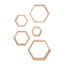 Set de Repisas Hexagonales Grace, Beige, X 5 Unidades