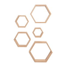 Set de Repisas Hexagonales Grace, Beige, X10 Unidades