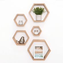 Set de Repisas Hexagonales Grace, Beige, X10 Unidades