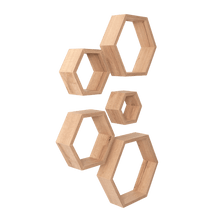 Set de Repisas Hexagonales Grace, Beige, X 5 Unidades - VIRTUAL MUEBLES