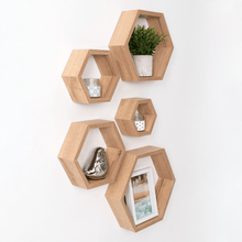 Set de Repisas Hexagonales Grace, Beige, X10 Unidades