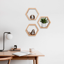 Set de Repisas Hexagonal Hades, Beige, X6 Unidades