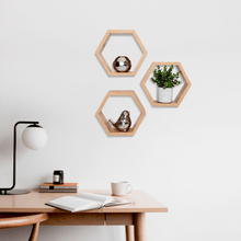 Set de Repisas Hexagonal Hades, Beige, X 3 Unidades