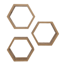 Set de Repisas Hexagonal Hades, Beige, X 3 Unidades