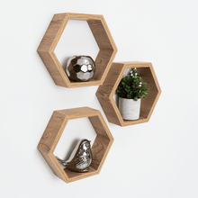 Set de Repisas Hexagonal Hades, Beige, X6 Unidades