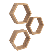 Set de Repisas Hexagonal Hades, Beige, X6 Unidades