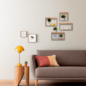 Set de Repisas Rectangulares Utah, Beige, X 4 Unidades