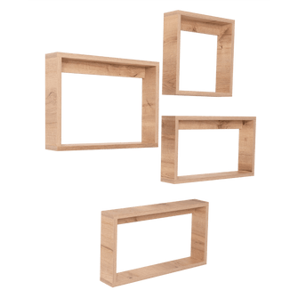 Set de Repisas Rectangulares Utah, Beige, X 4 Unidades