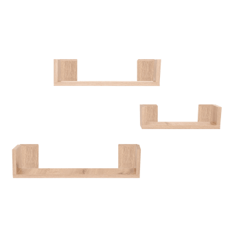 Set de Repisas en U Eva, Beige, X3 Unidades