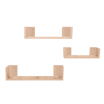 Set de Repisas en U Eva, Beige, X3 Unidades