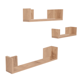 Set de Repisas en U Eva, Beige, X3 Unidades