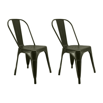 Kit por 2 Silla Tolix Metalica Para Comedor Restaurante - Bronce