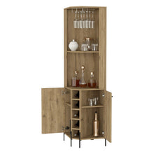 Mueble Multiusos Sharon, Macadamia, con Dos Puertas y Amplio Espacio Para Botellas