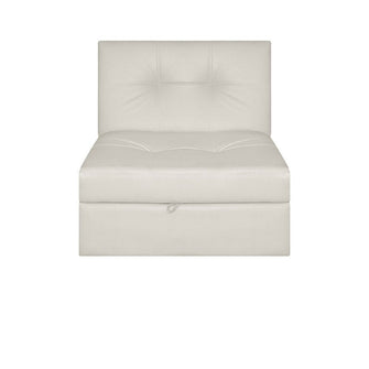 Silla Cama Angela Cuero Sintetico, Color Beige