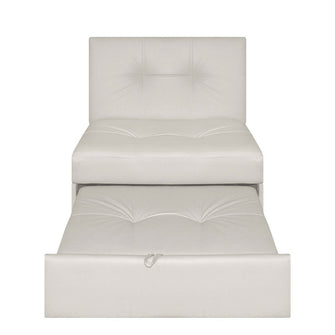 Silla Cama Angela Cuero Sintetico, Color Beige