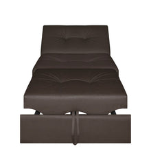 Silla Cama Angela Cuero Sintetico, Color Café