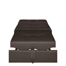 Silla Cama Angela Cuero Sintetico, Color Café