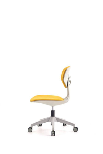 Silla de Escritorio Ejecutiva Galax, Gris y Amarillo, con Cómodo Espaldar y Rodachinas