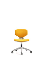 Silla de Escritorio Ejecutiva Galax, Gris y Amarillo, con Cómodo Espaldar y Rodachinas