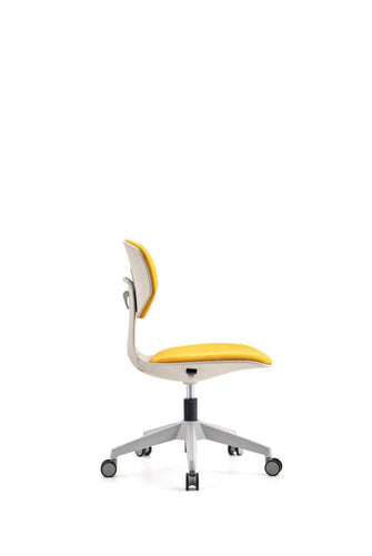 Silla de Escritorio Ejecutiva Galax, Gris y Amarillo, con Cómodo Espaldar y Rodachinas