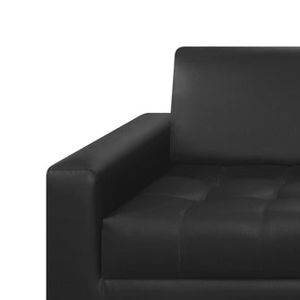 Sofa Alondra Cuero Sintetico, Color Negro