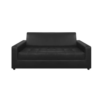 Sofa Alondra Cuero Sintetico, Color Negro