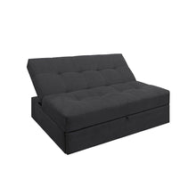 Sofa Cama Angela Antifluido, Color Gris Oscuro