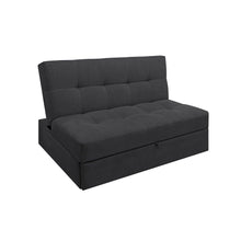 Sofa Cama Angela Antifluido, Color Gris Oscuro