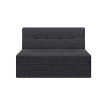 Sofa Cama Angela Antifluido, Color Gris Oscuro