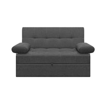 Sofa Cama Angela Con Brazos Tela, Color Gris