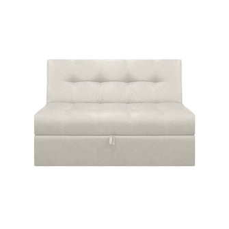 Sofa Cama Angela Cuero Sintetico, Color Beige