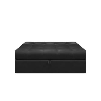 Sofa Cama Angela Cuero Sintetico, Color Negro